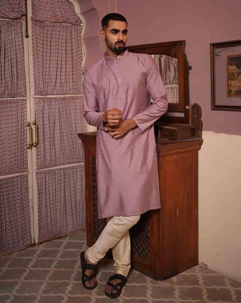 Men Regular Fit Long Kurta