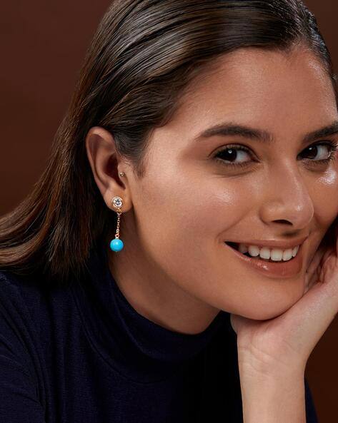 Minutiae Gold-Plated Contemporary Drop Earrings