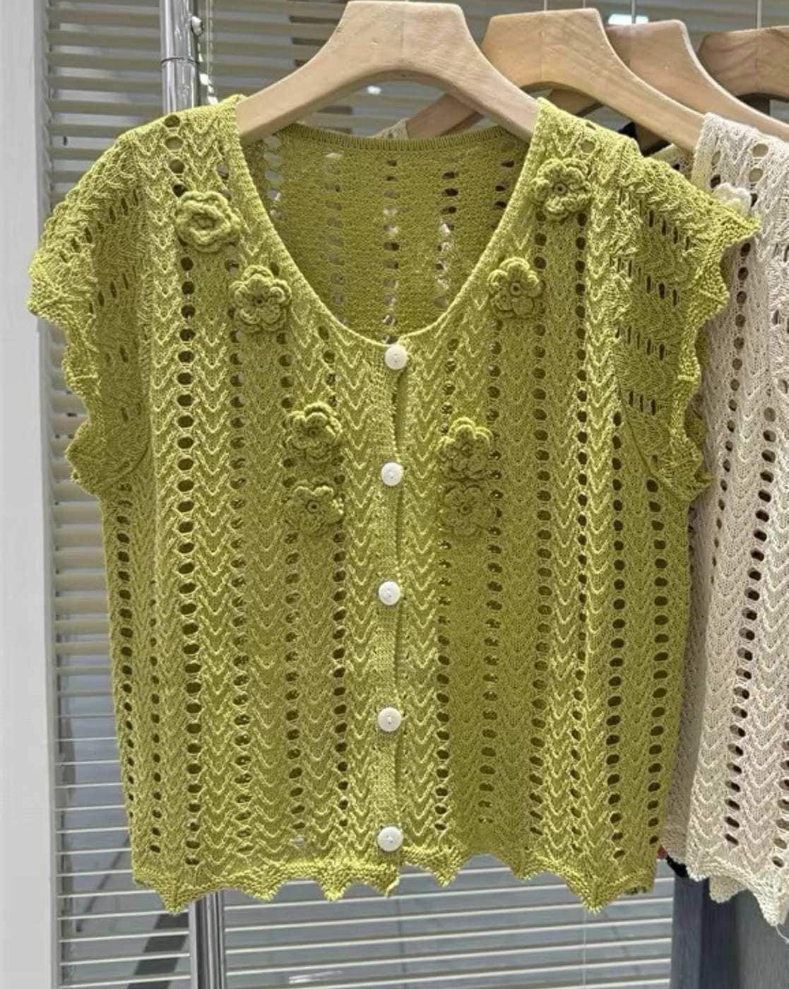 Crochet Woolen Sleeveless Jacket Crochet Jacket Half Jacket Design