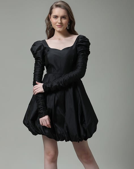 Buy Mish Women Sweetheart-Neck Balloon Dress Online | Ajio.com Buy Mish Women Sweetheart-Neck Balloon Dress Online | Ajio.com