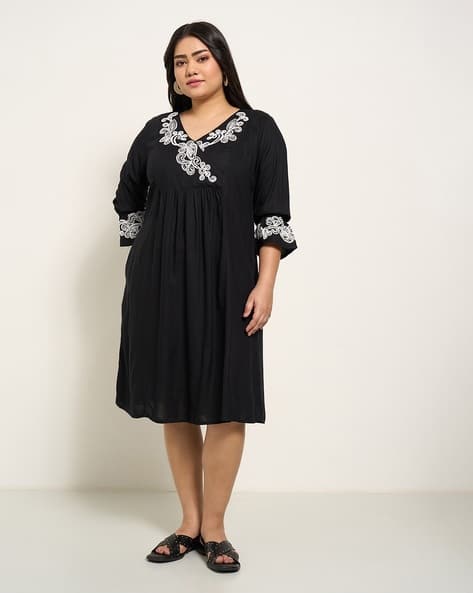 Buy Black Dresses for Women by Honey Curvytude by Pantaloons