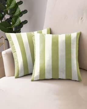 casableu Set of 2 Striped Square Cushion Covers -picture-26