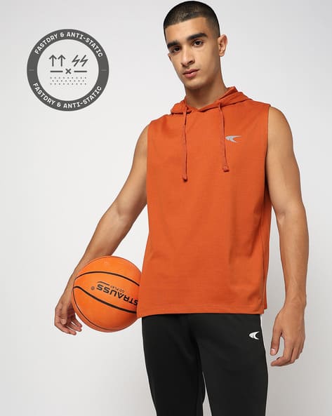 Men Relaxed Fit Active Hooded T-Shirt