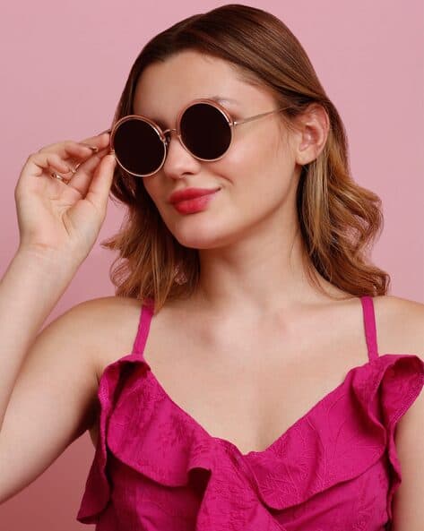 Women Circular Oversized Sunglasses