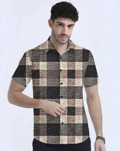 BHINDAS Men Checked Slim Fit Shirt