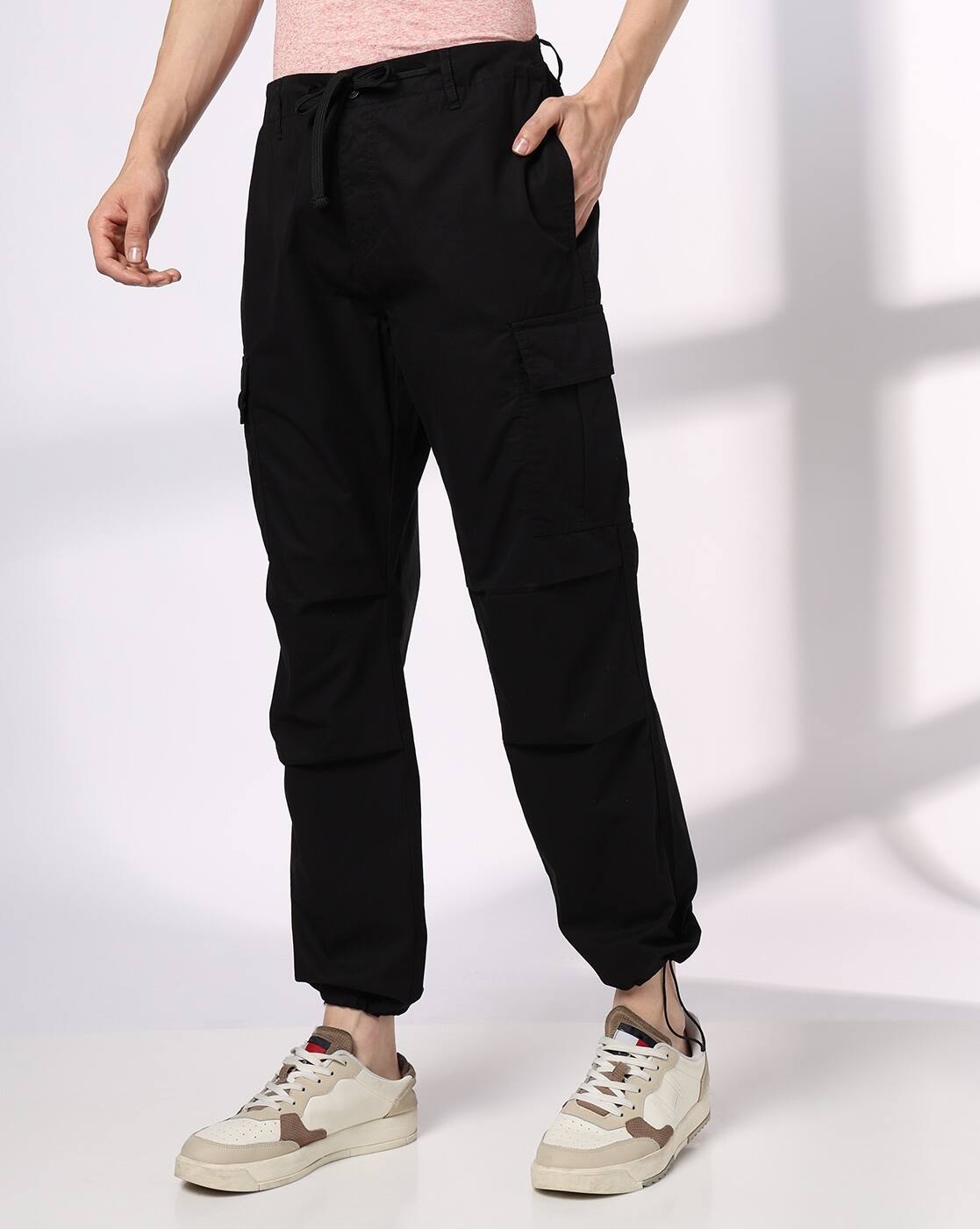 Buy Black Trousers & Pants for Men by DNMX Online | Ajio.com