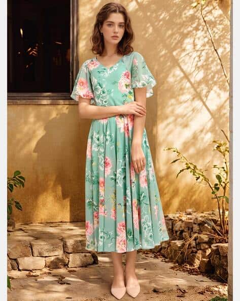 Buy Green Dresses for Women by LEIA Online | Ajio.com