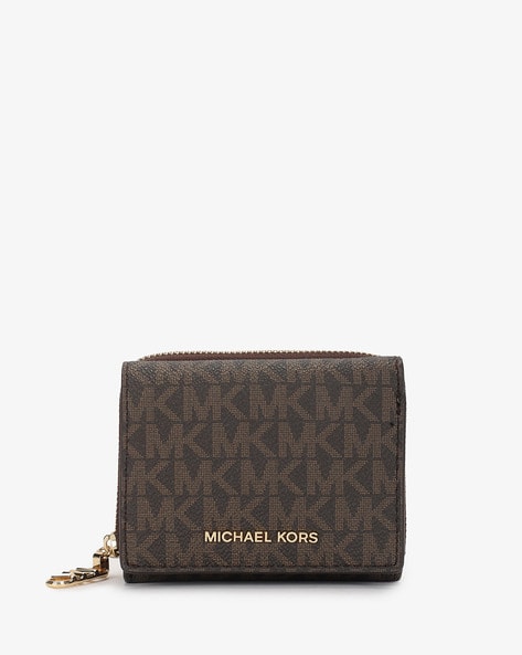 Buy Michael Kors Empire Small Tri-Fold Zip-Around Wallet Black