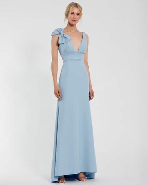 Women V Neck Gown Dress