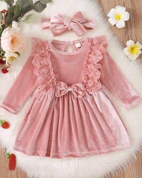 styleconnect Girls Lace Fit & Flare Dress with Bow Accent-picture-43