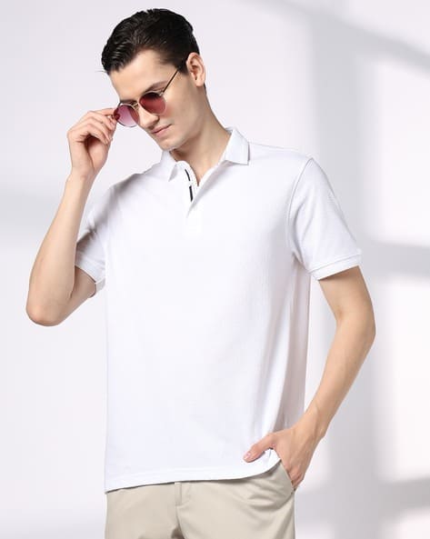 White Polo T Shirts Online Buy Shiv Naresh White Polo T-Shirts