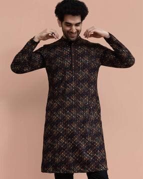 kisah Men Embroidery Regular Fit Long Kurta-picture-49