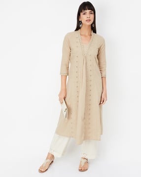 max Women V Neck Kurta Kurta-picture-49