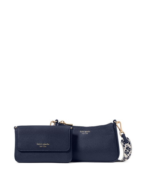 Buy KATE SPADE Double Up Webbed Strap Small Crossbody Bag Blue