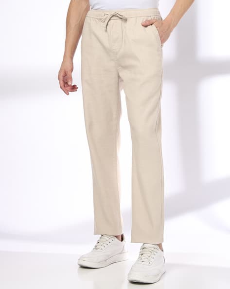Buy DNMX Men Regular Fit Chinos with I Online | Ajio.com
