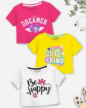 trampoline Girls Pack of 3 Graphic Printed Crop Top-picture-13