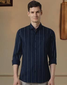 peter england Men Striped Slim Fit Shirt-picture-39