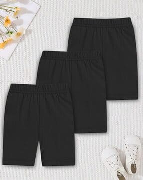 trampoline Girls Pack of 3 Cotton Cycling Shorts-picture-30