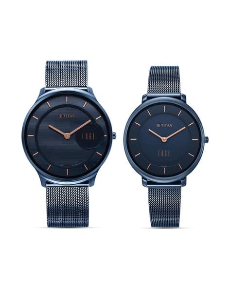Edge Water-Resistant Couple Analogue Watch-NT18432655QM01