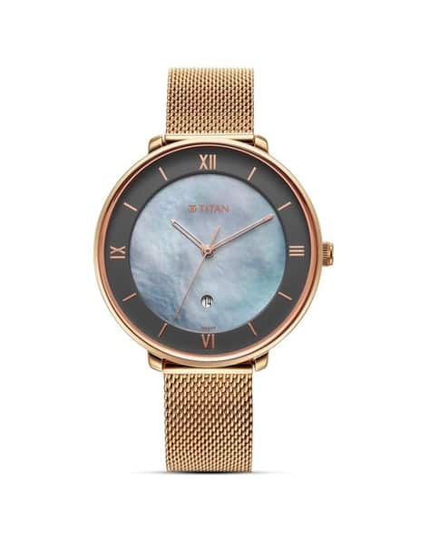 TITAN Women Workwear Mother of Pearl Water-Resistant Analogue Watch-NT2651WM10
