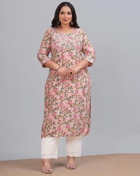 labuly Women Floral Print Straight Kurti-picture-17