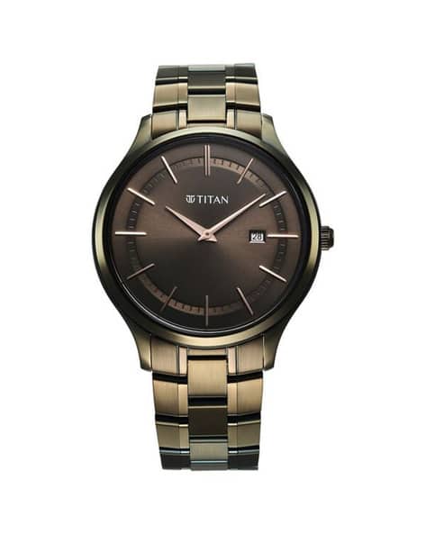 Buy TITAN Men Water-Resistant Analogue Watch-NT90142QM07 Brown