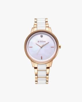 titan Women Ceramics Mother of Pearl Analogue Watch - NT95213KD01-picture-9
