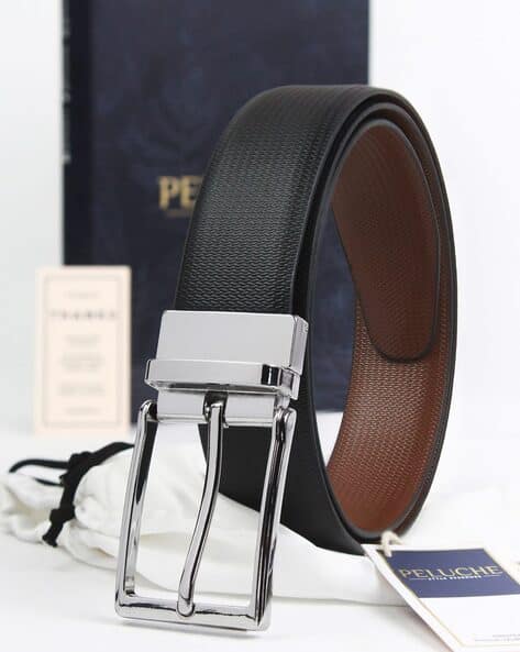 Peluche Men Reversible Belt with Tang Buckle Closure