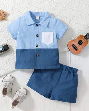 fastdeal x ag  Boys Colour Block Cotton 2-Piece Set-picture-25