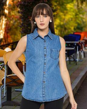 leia Women Sleeveless Regular Fit Shirt-picture-38