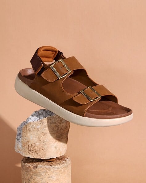 Neemans Tan Slides Men Neemans Men's Cork Tan Thong Sandals