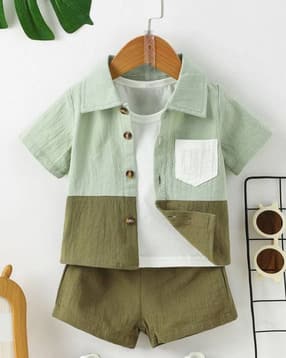 fastdeal x ag  Boys Colour Block Cotton 2-Piece Set-picture-14