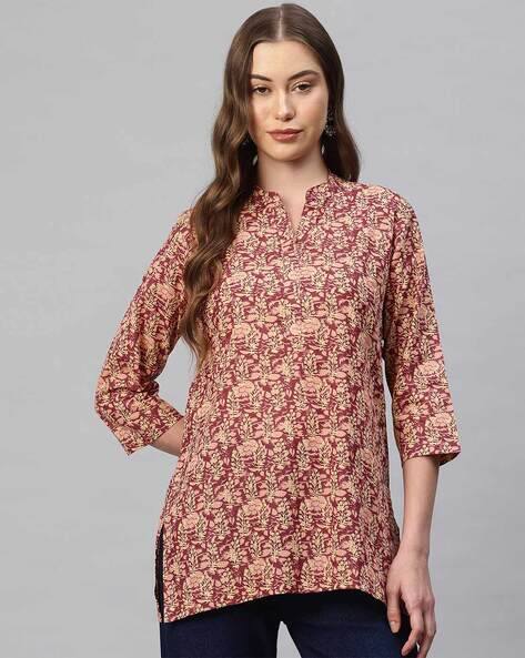 One Femme Women Ethnic Motifs Printed Cotton Kurti