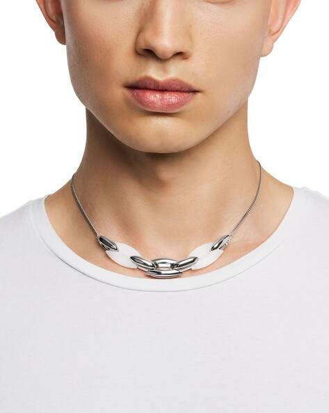 Buy Diesel Men Stainless Steel Classic Chain Silver Color Men