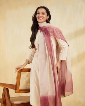 fabindia Women Cotton Silk Blend Dupatta-picture-27