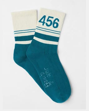 Pack of 2 Men Colourblock Mid-Calf Length Socks