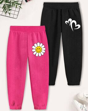 trampoline Girls Pack of 2 Graphic Print Track Pants-picture-14