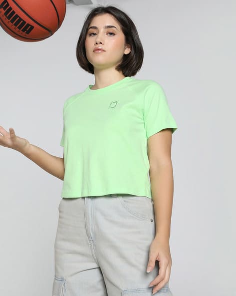 Puma Women Pivot Cropped Basketball Tee