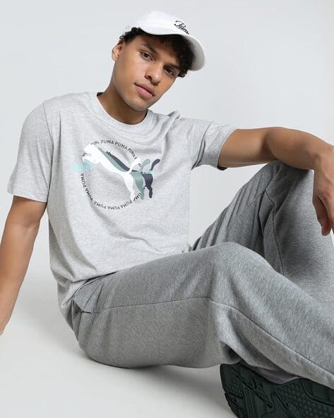 Puma Men Graphic Multiple Cat Logo T-Shirt