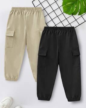 Pack of 2 Boys Mid-Rise Joggers