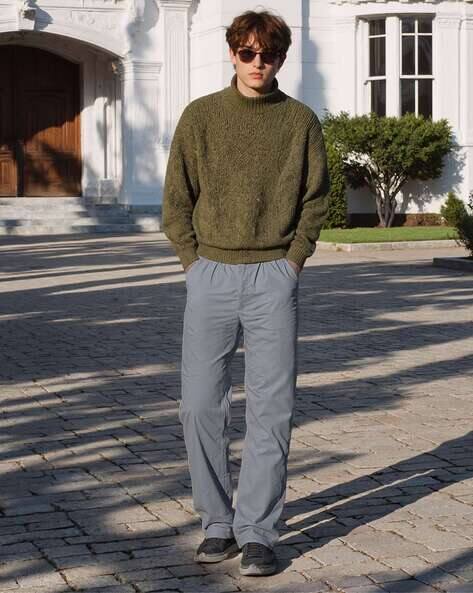 Buda Jeans Co Men Relaxed Fit Pleated Trousers