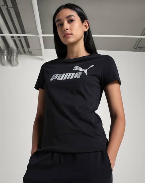 Puma Women Nature 2.0 Logo Print Regular Fit Crew-Neck T-Shirt
