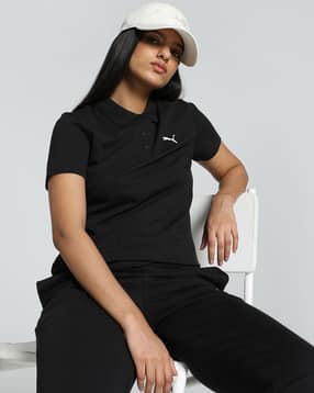 puma Women Regular Fit Polo T-Shirt with Logo Print-picture-26