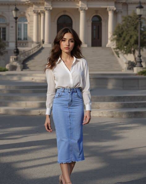 Buy Blue Skirts for Women by Buda Jeans Co Online