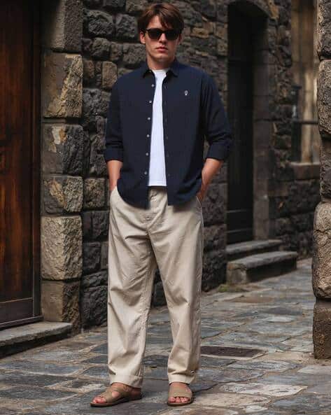 Men Striped Slim Fit Shirt