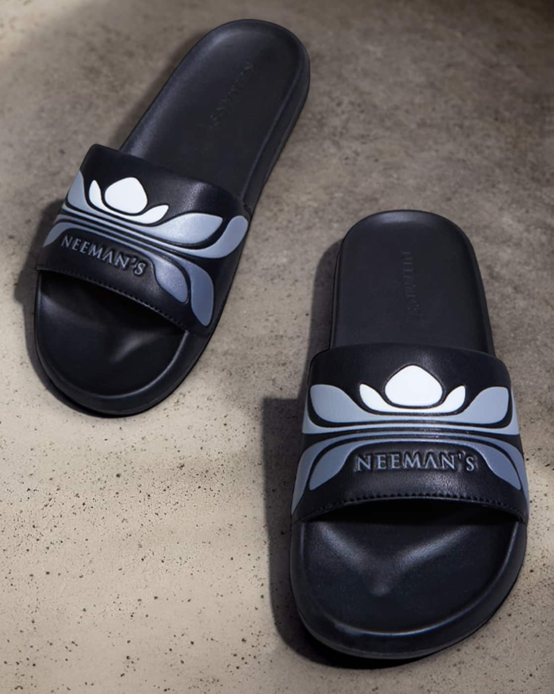 Buy Neemans Men Open-Toe Slip-On Slides Online | Ajio.com