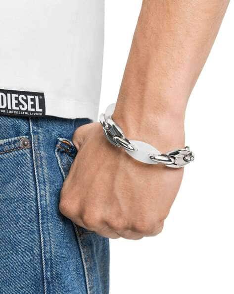 Buy Diesel Men Chain Bracelet | Silver Color Men | AJIO LUXE