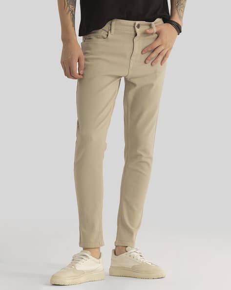 Buy beige Jeans for Men by Snitch Online