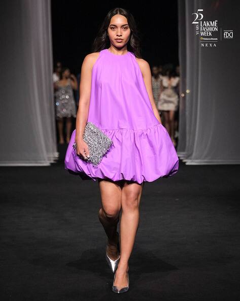 asos design fringe cowl halter maxi dress in purple ASOS DESIGN satin halterneck mini dress with fringe hem in purple