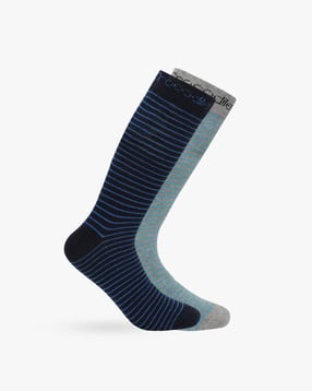 crocodile Pack of 2 Men Striped Assorted Mid Calf-Length Socks-picture-23